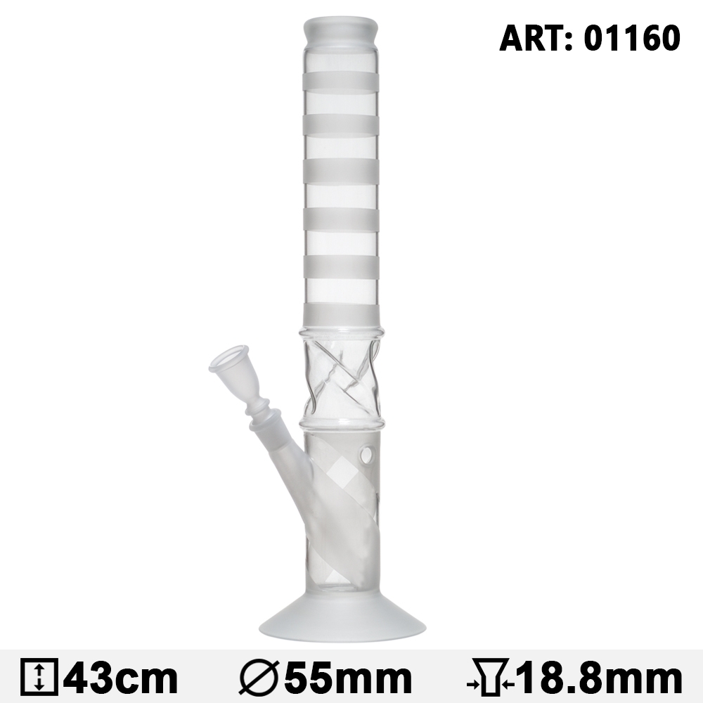 Skleněný bong Sand Twister Ice, 43cm, 18,8mm