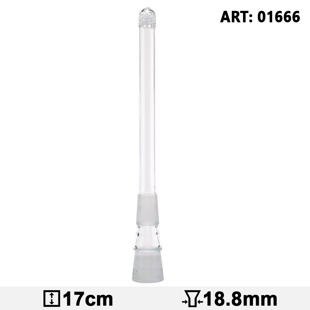 Skleněný Chillum - difuzér Boost, průměr 18.8mm, délka 17cm