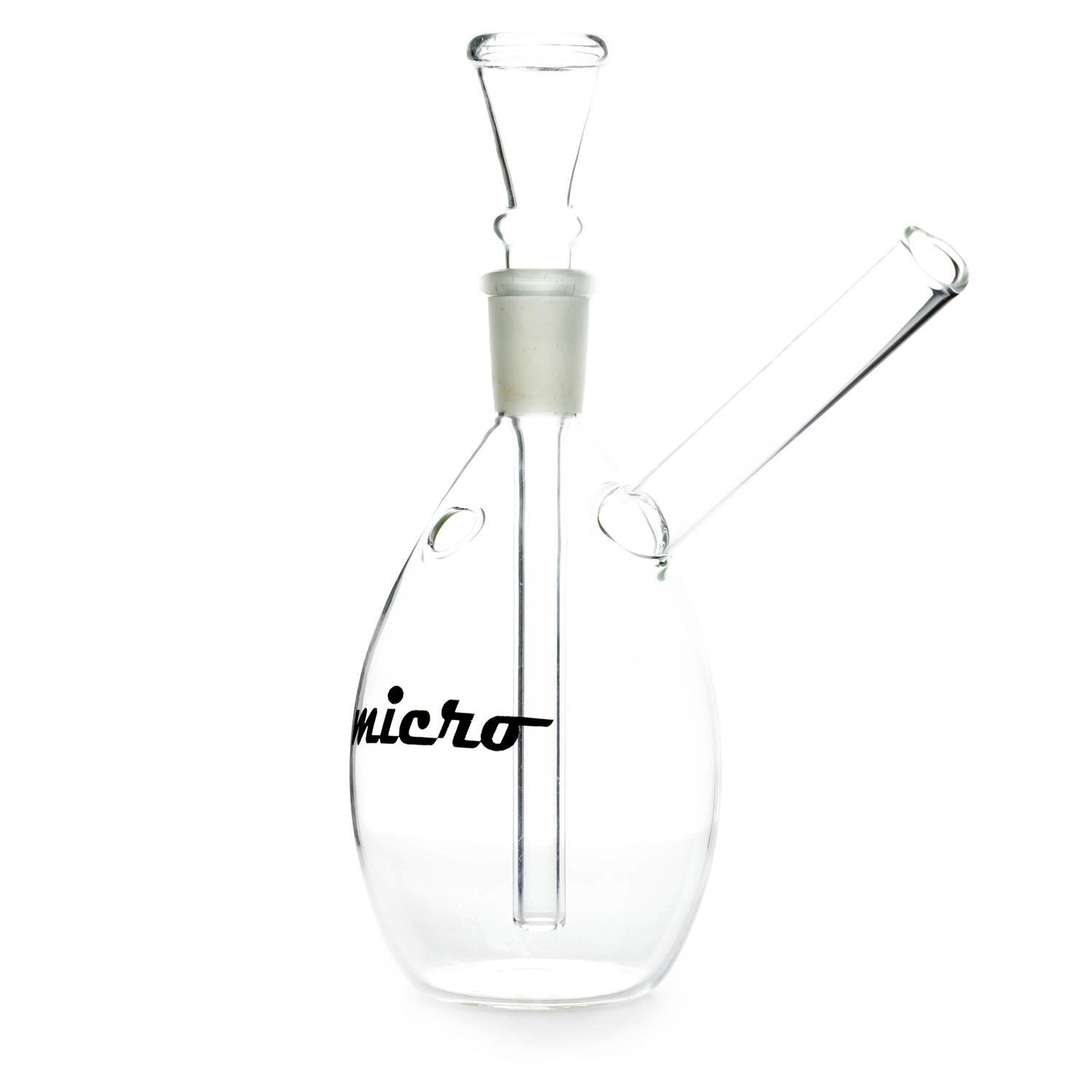 Skleněný bong Micro průhledný, 14cm