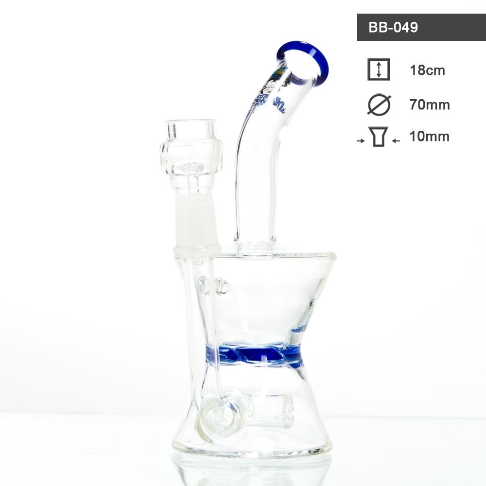 Skleněný bong Amsterdam Blue Glass, 18cm, 10mm