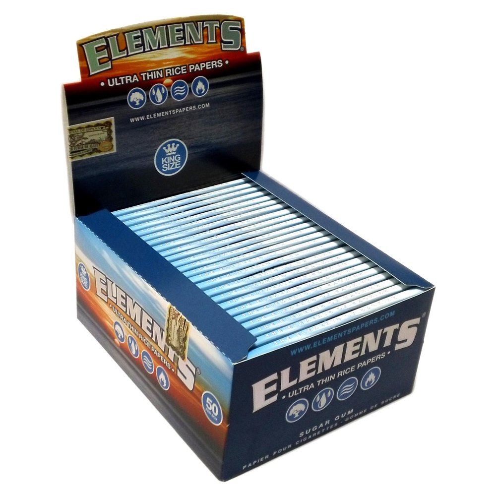 Papírky ELEMENTS King Size Slim, 33ks v balení | box 50ks