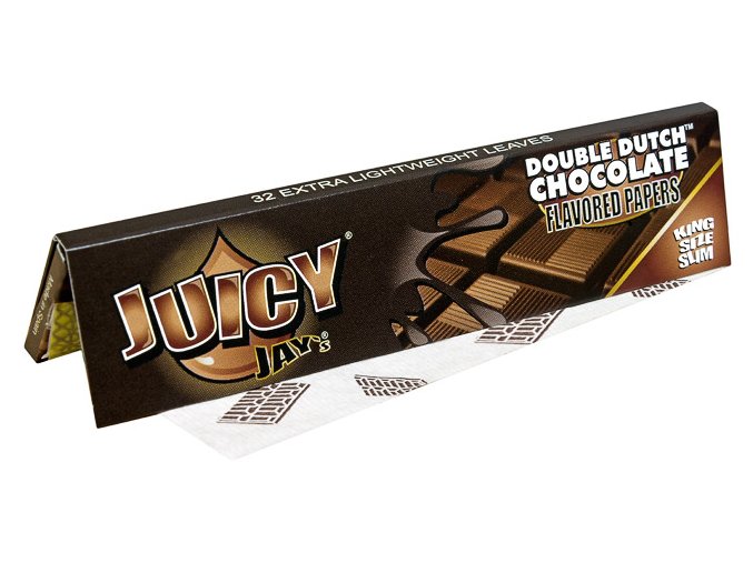 Papírky JUICY JAY'S King Size, Double Dutch Chocolate, 32ks v balení