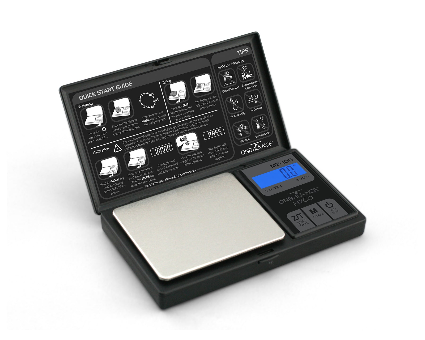 Váha MYCO MZ miniscale 100g/0,01g černá
