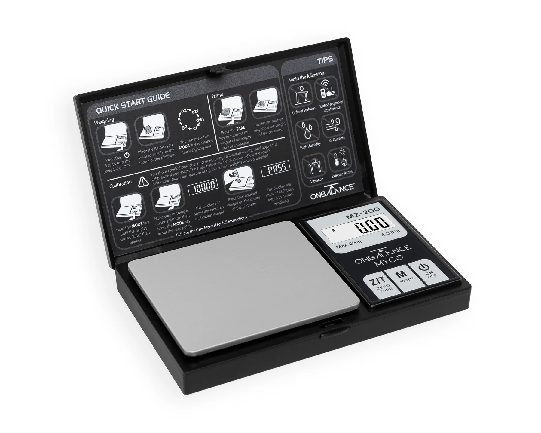 Váha Myco MZ Miniscale, 200g/0,01g, černá