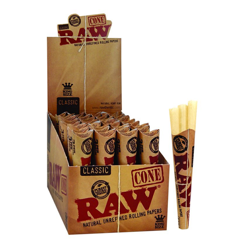 Dutinky RAW Cones King Size 109mm, 3ks