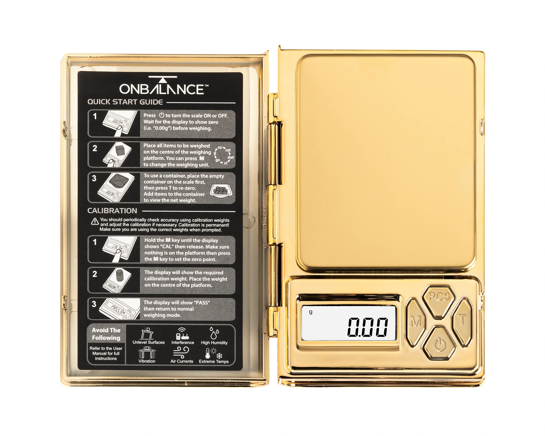 Váha On Balance Shine Scale, 100g/0,01g, zlatá