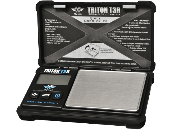 Váha My Weigh Triton T3 Recharge Scale, 500g/0,01g, černá