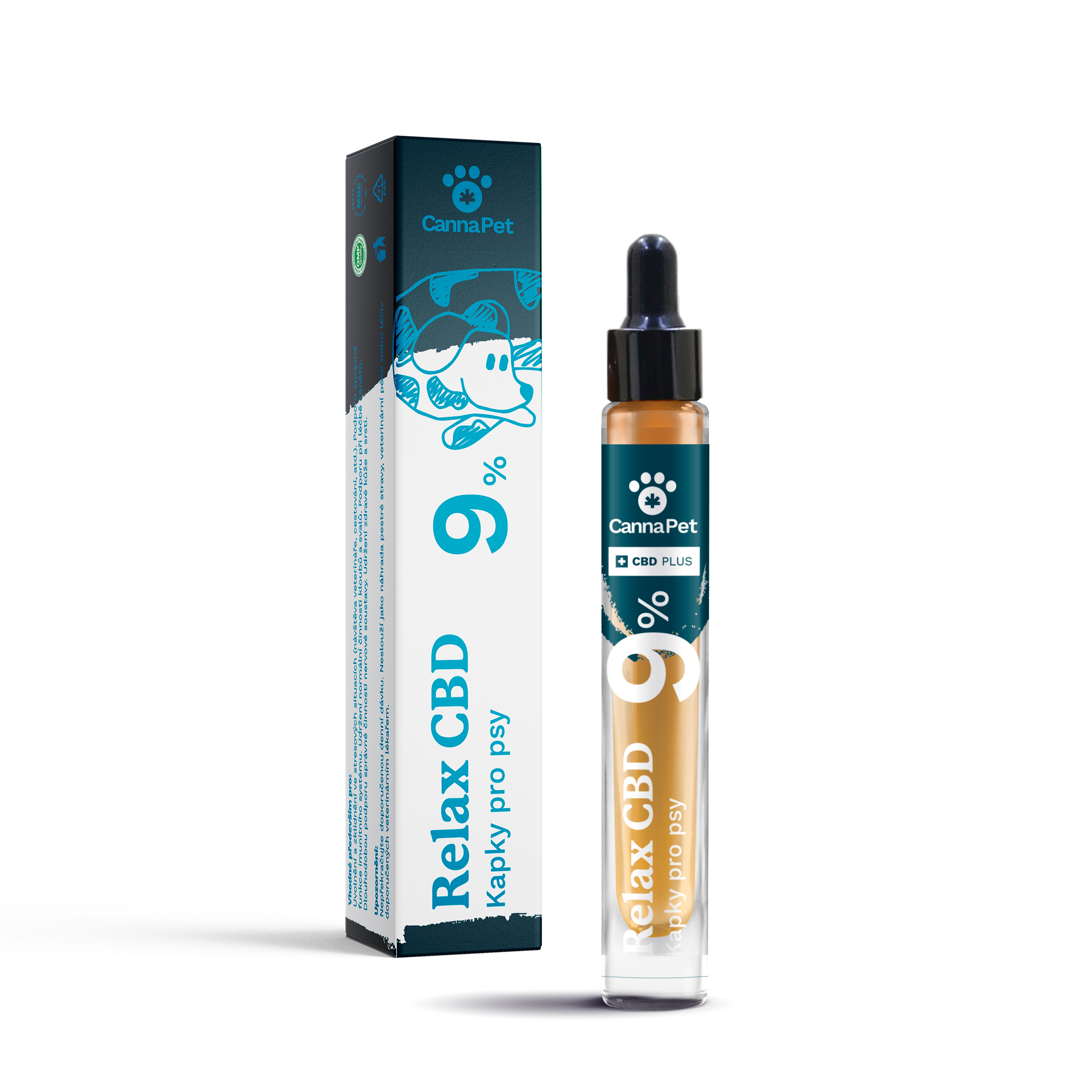 Cannacare kapky PET CBD 9% Relax 7ml