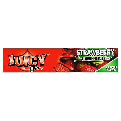 Papírky JUICY JAY'S King Size, Jahoda, 32ks v balení