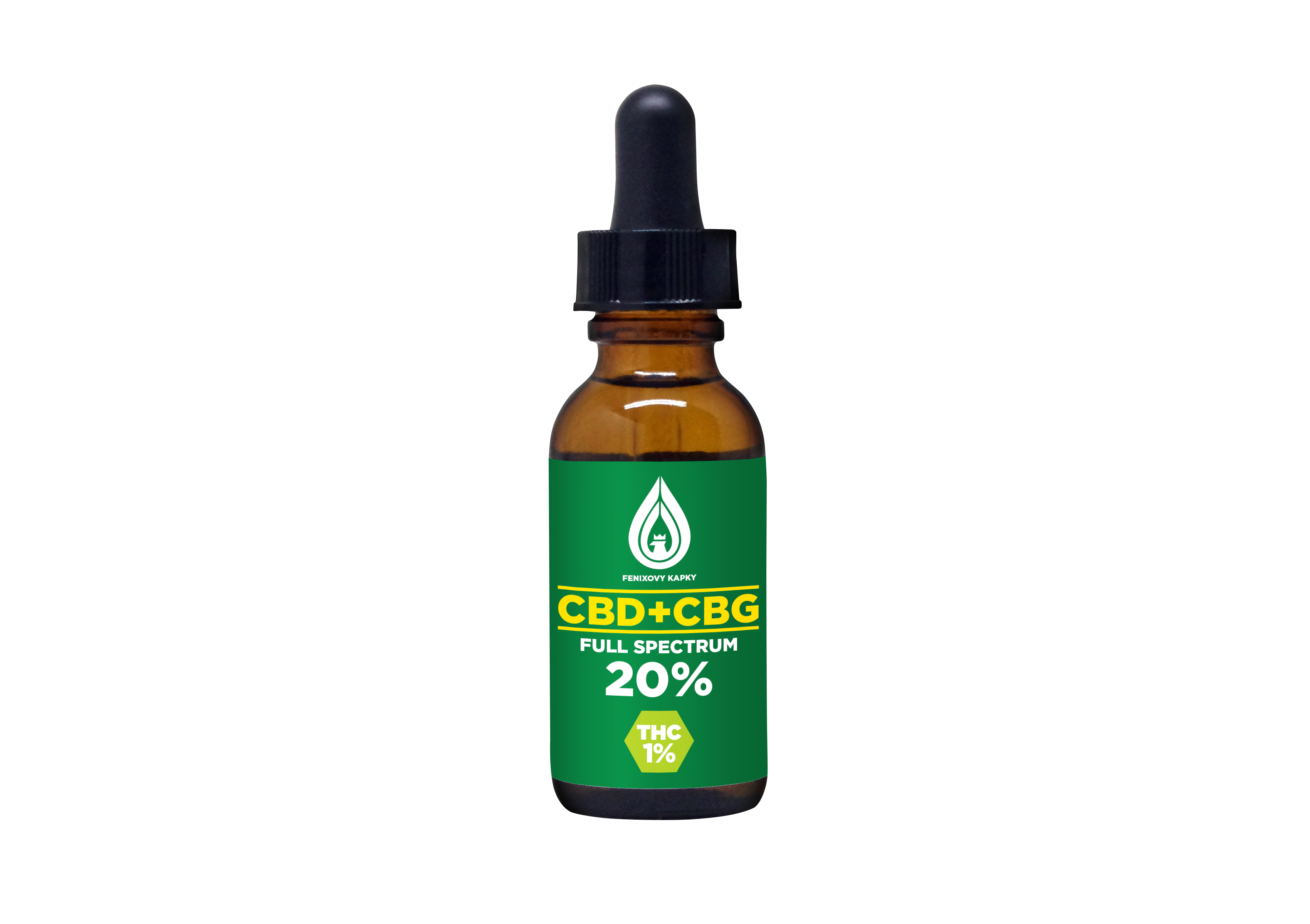 Fénixovy kapky 20% - CBD 10% + CBG 10%, THC 1%, 10ml
