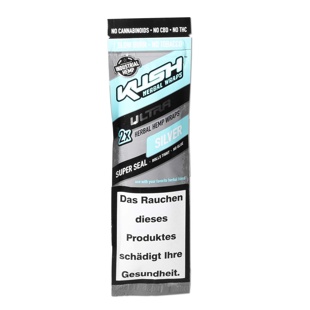 Kush Herbal Hemp Blunt Wraps Ultra Silver 2ks/bal.