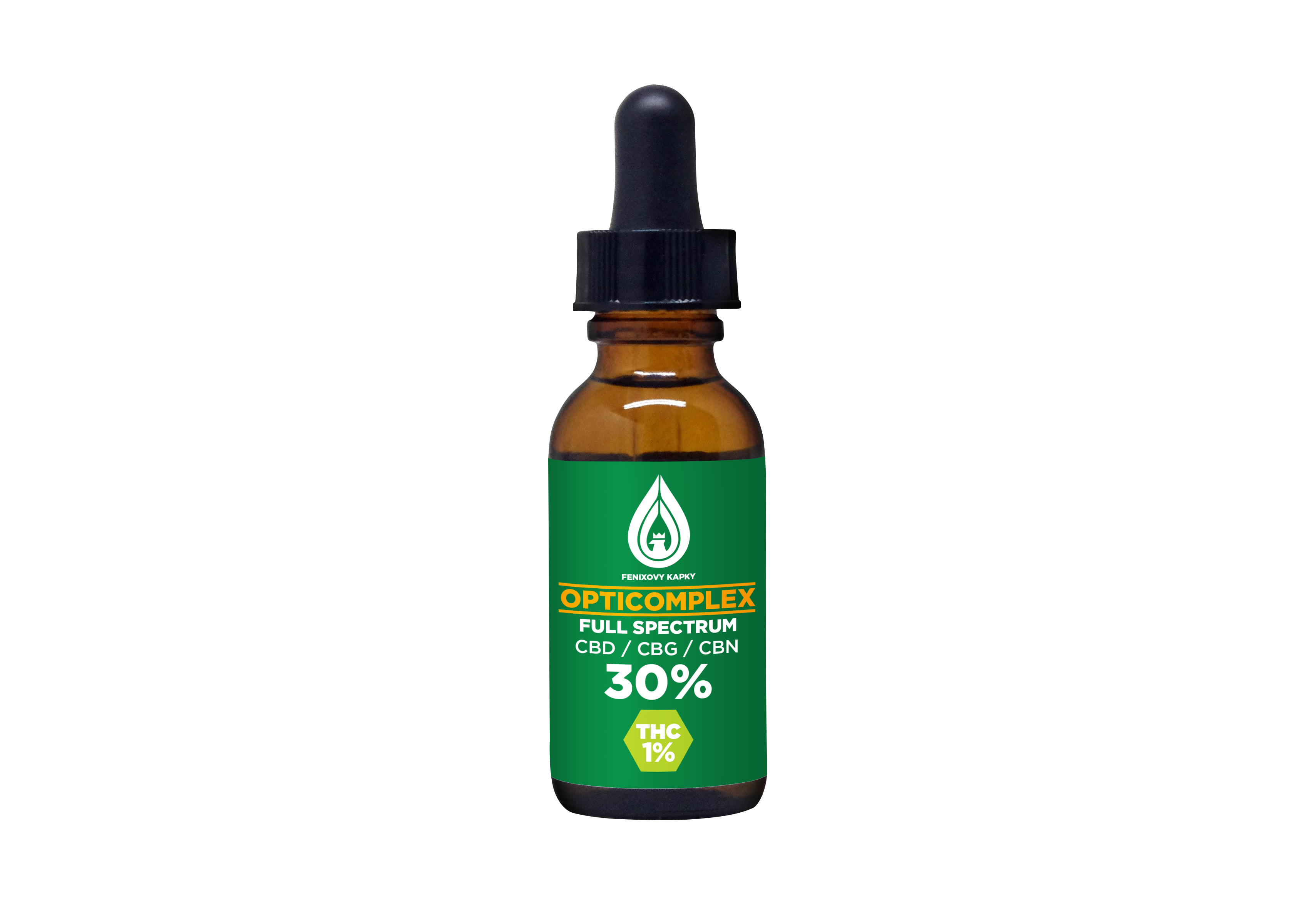 Fénixovy kapky 30% Opticomplex - CBD 10% + CBG 10% + CBN 10%, THC 1%, 10ml
